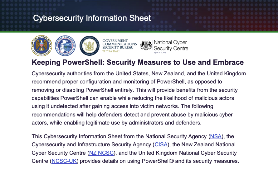 米国／英国／NZ が PowerShell セキュリティ・ガイダンスを発行：Windows の安全性確保に不可欠 – IoT OT ...