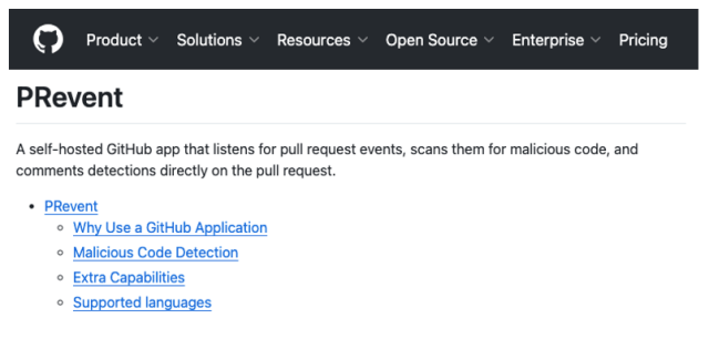 ホソウリゴケのリクエスト用ページ PRevent という OSS SecTool：GitHub プルリクエストで悪意のコードを
