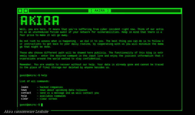 Akira ランサムウェアの検出回避術が判明：ネットワーク上の Web